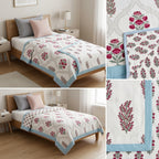Pure Muslin Single Bed Dohar – Pack of 2