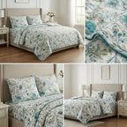 4 Pc Vintage Floral Dohar Set with Bedsheet & Pillow Covers Product Code :- 55B199RKEH