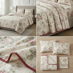 4 Pc Vintage Floral Dohar Set with Bedsheet & Pillow Covers Product Code :- 55B199RKEH