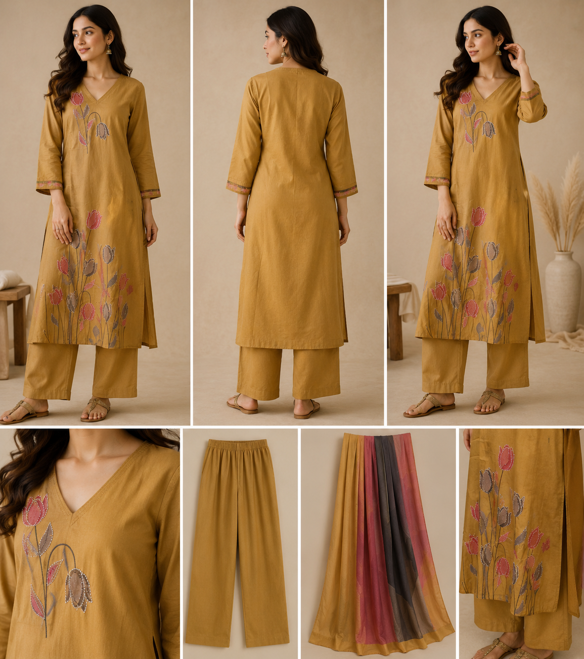 Aambar 3-Piece Stitched Suit 👗