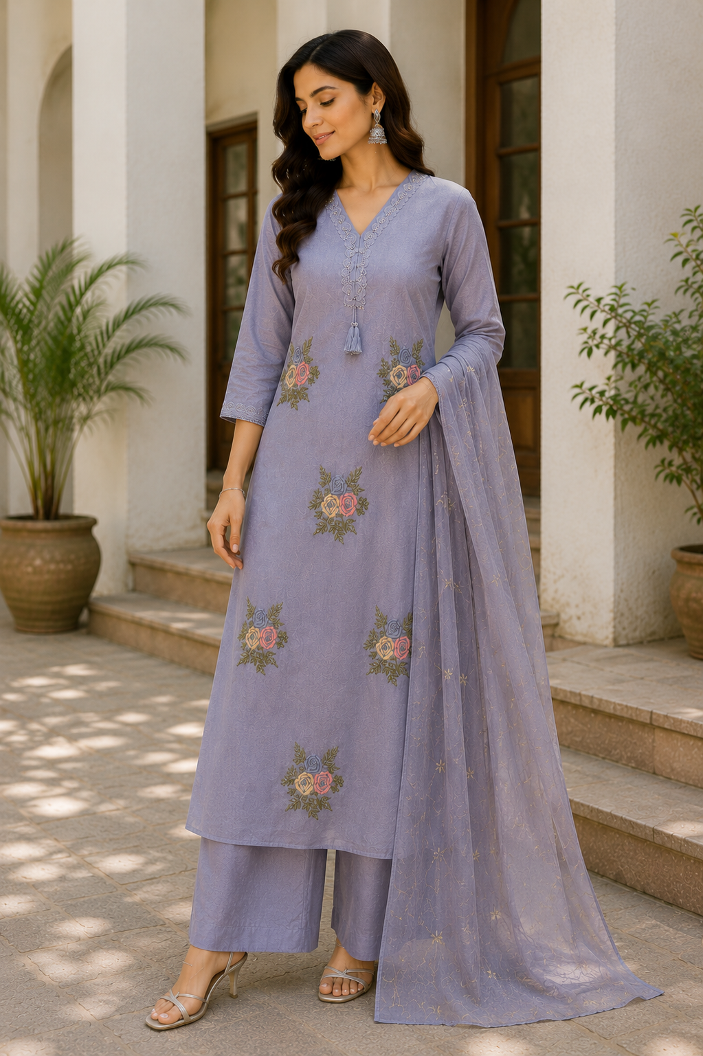Falak 3-Piece Stitched Suit 🌺
