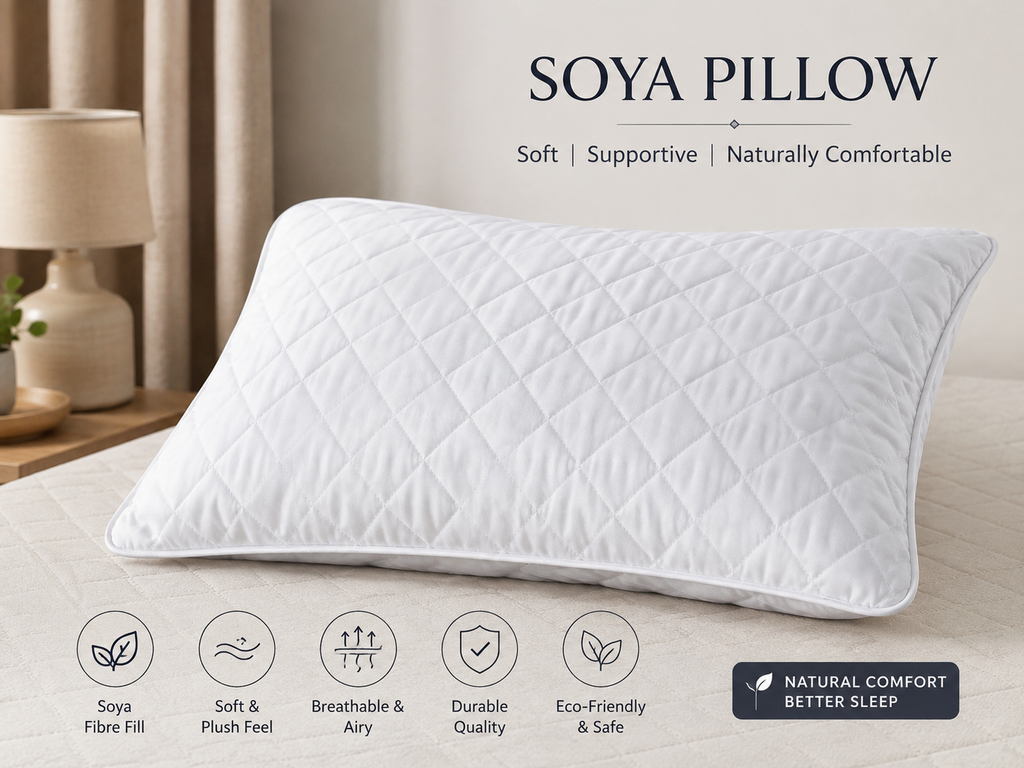 ✨ Soybean Fiber Pillow – Ultra Soft Luxury Comfort ✨