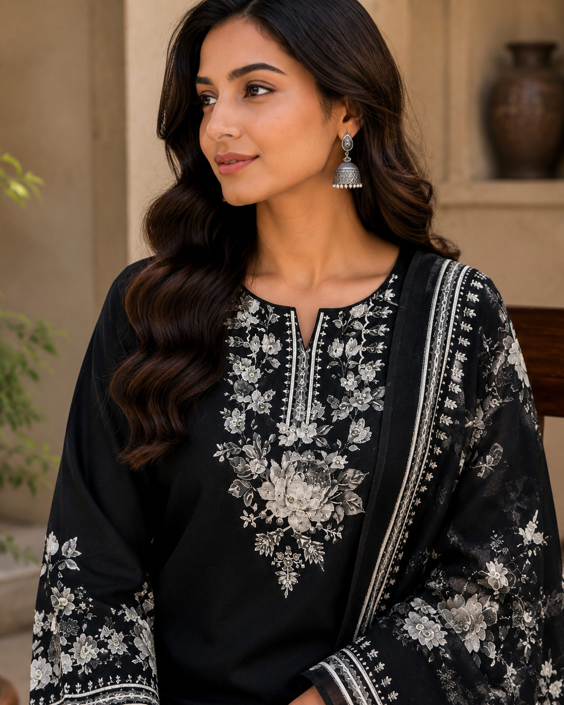 Zarqa 3-Piece Stitched Suit 🌻