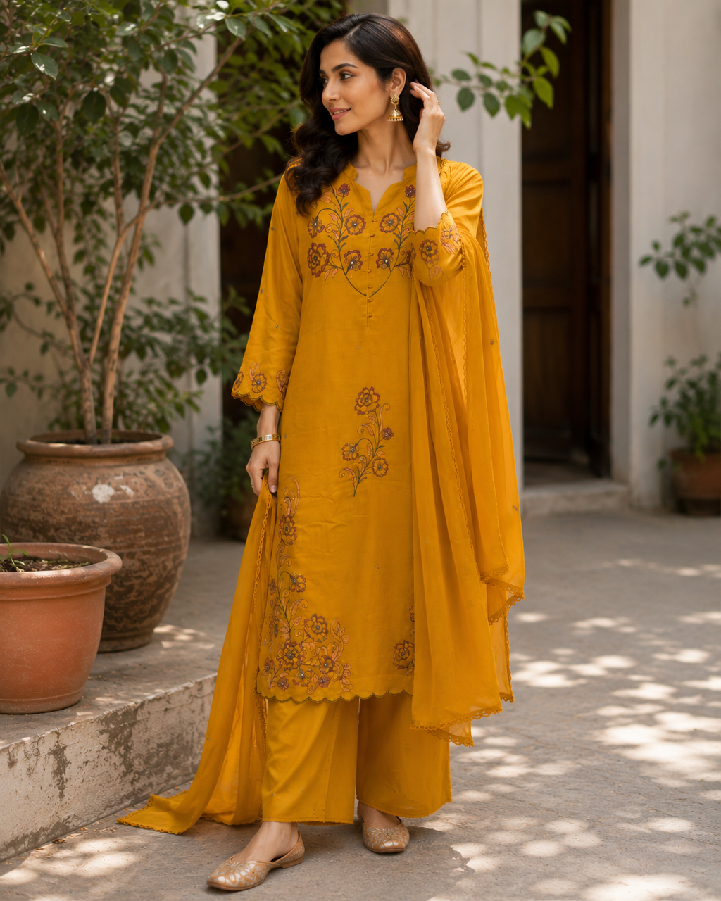 🌹 Kesar 3-Piece Stitched Suit 🌻