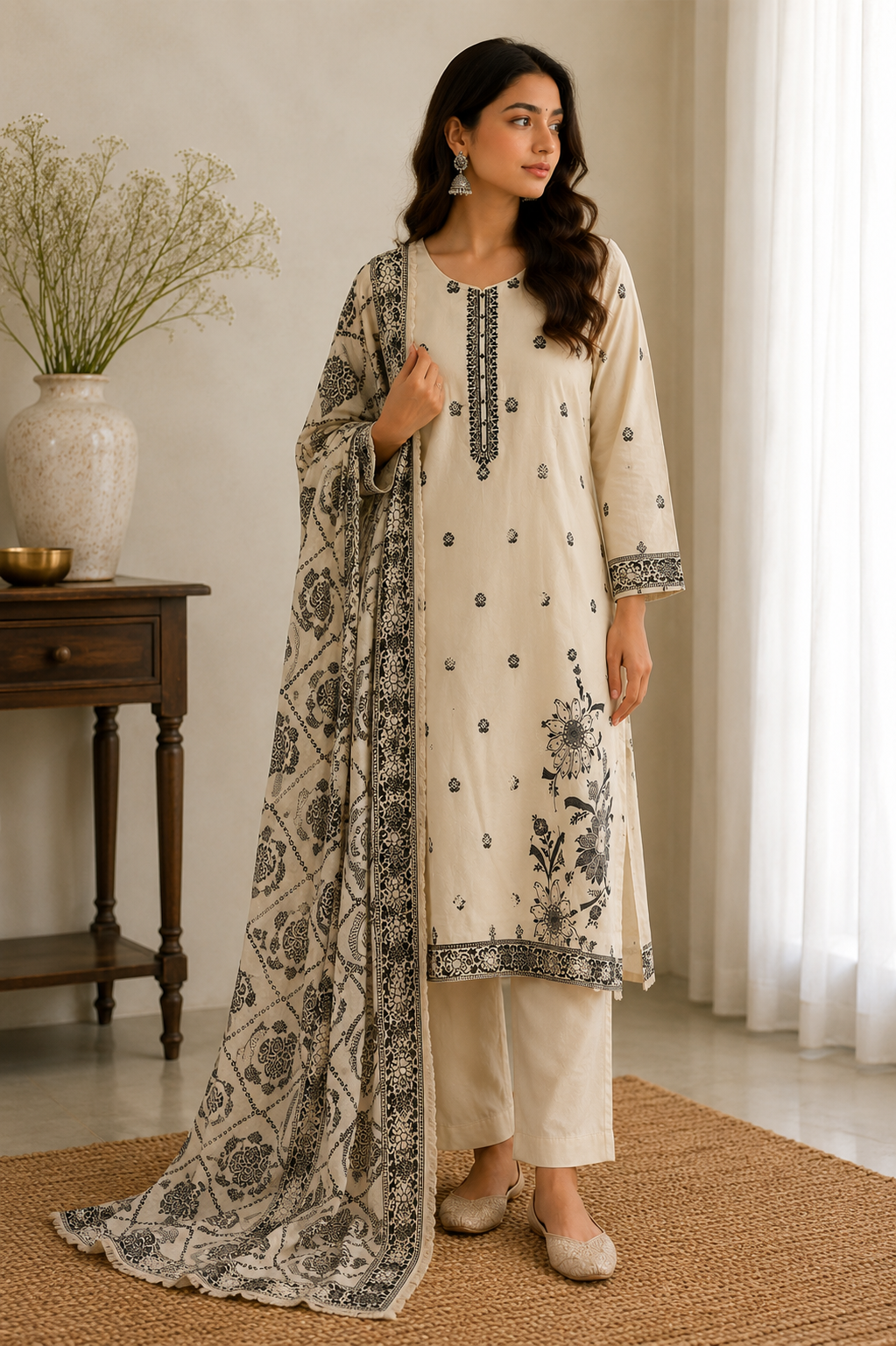 Safa 3-Piece Stitched Suit 👗