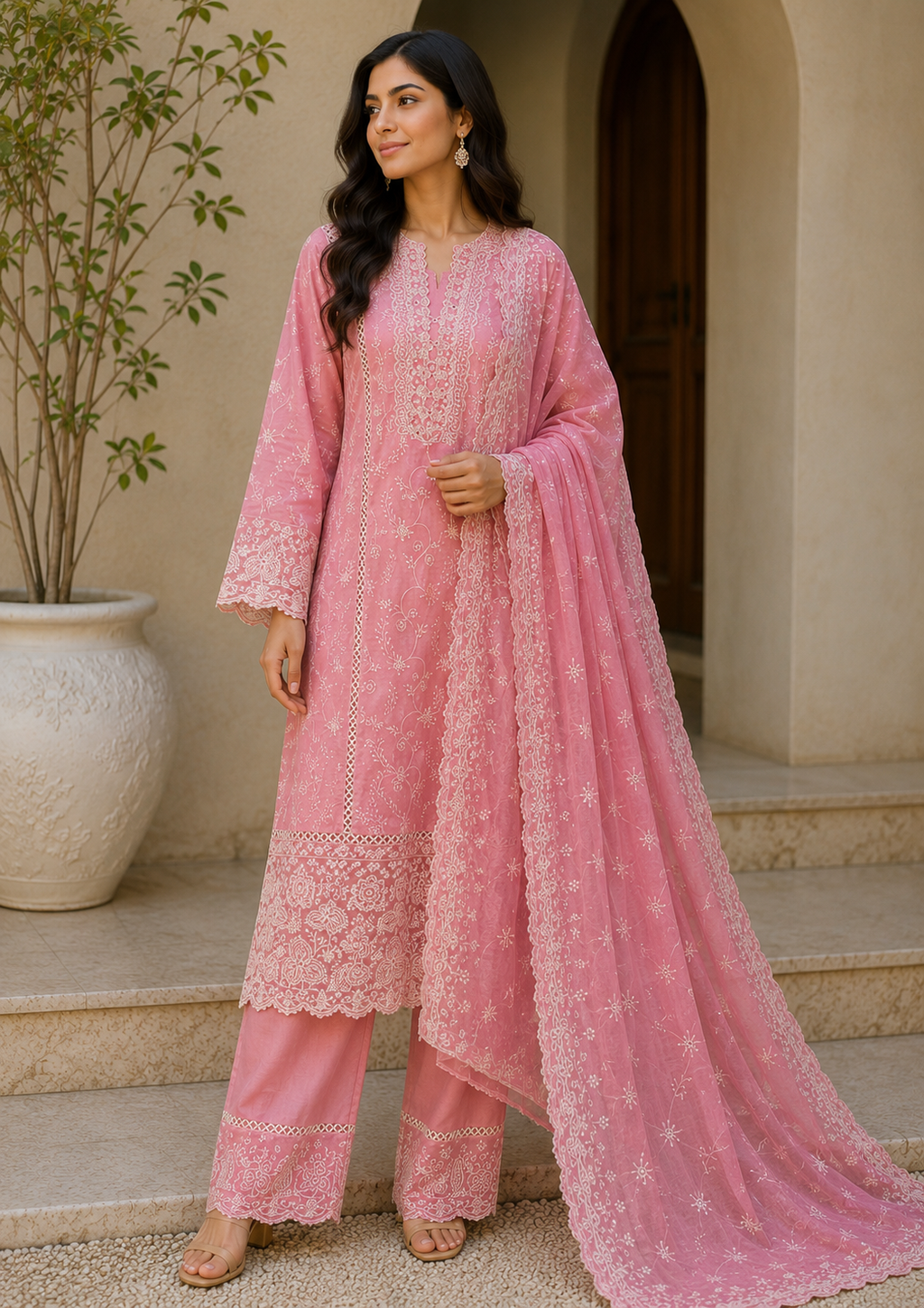 Ruhani 3-Piece Stitched Suit 🌷