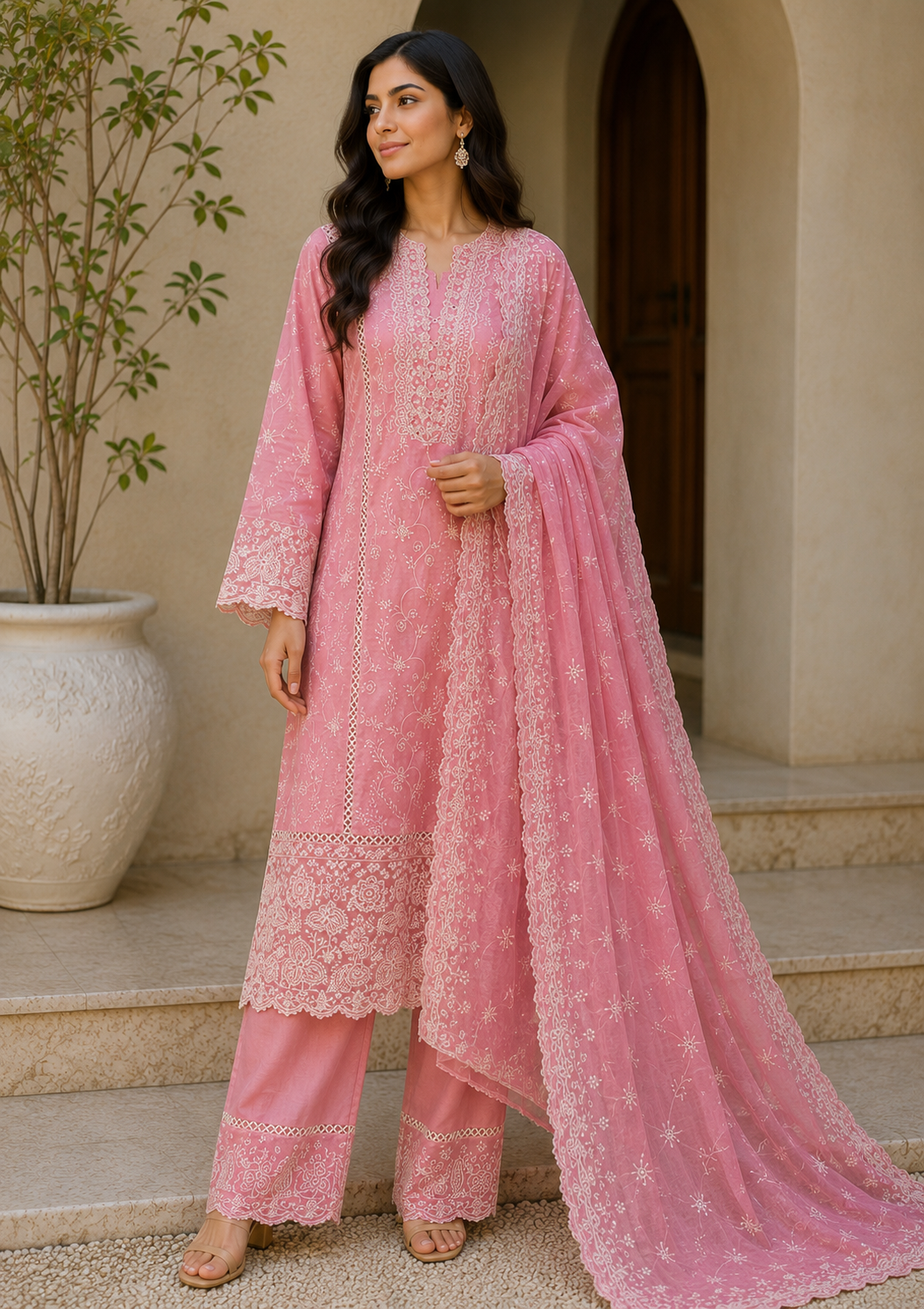 Ruhani 3-Piece Stitched Suit 🌷