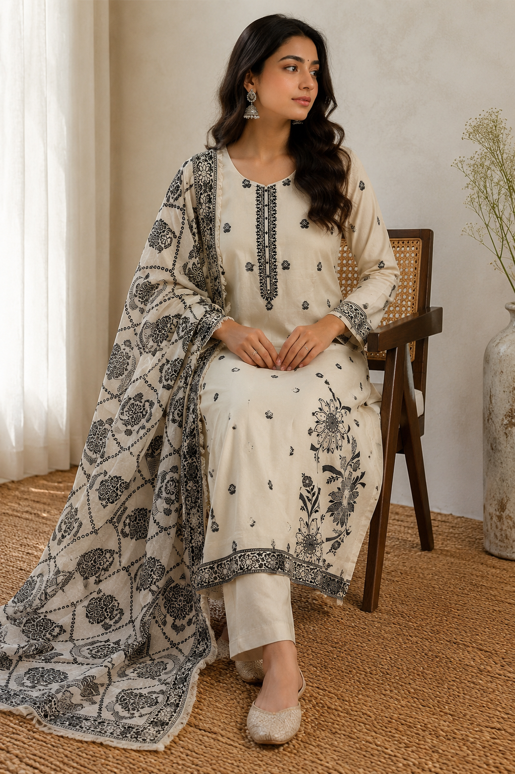 Safa 3-Piece Stitched Suit 👗