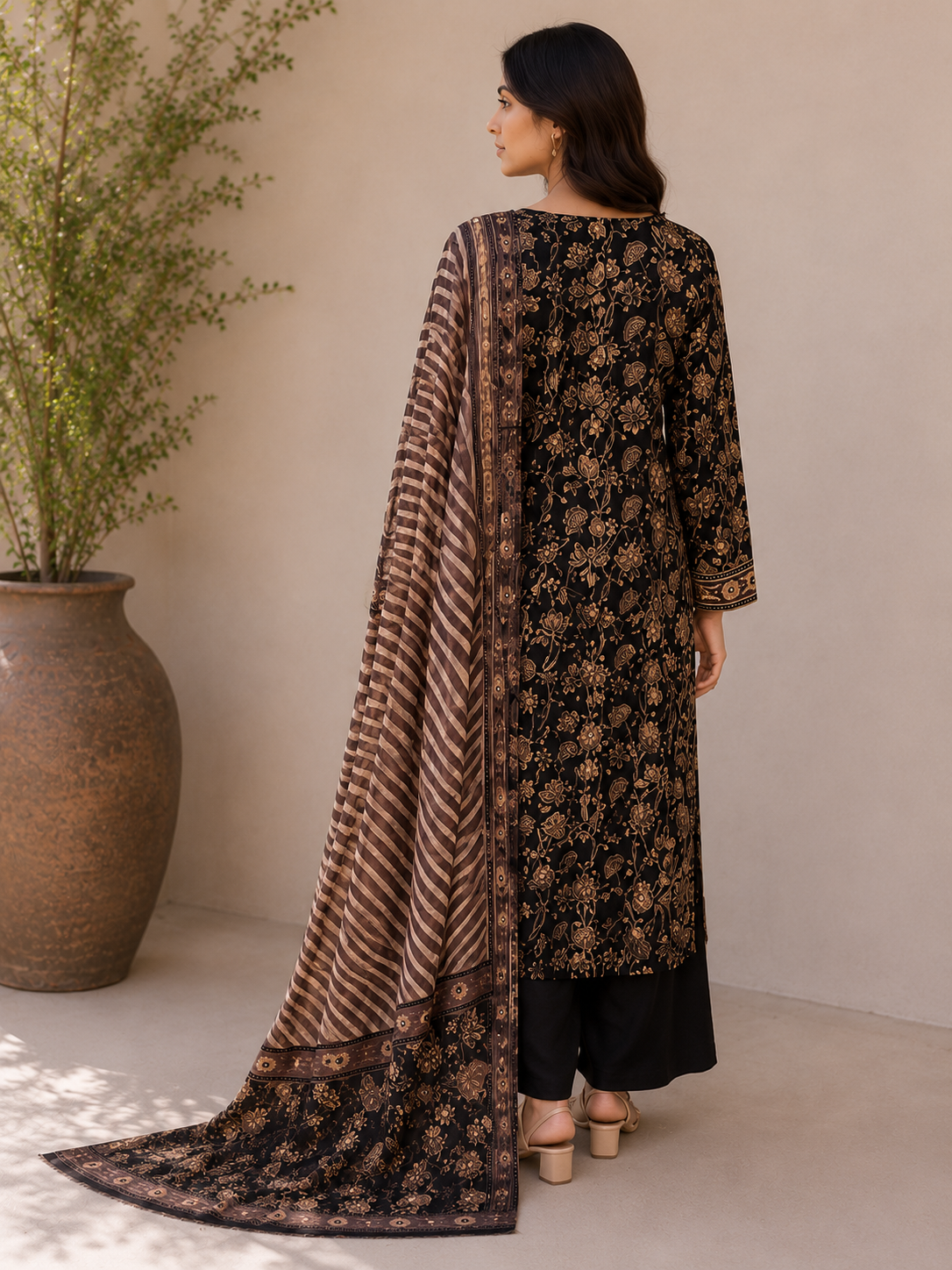 Zareen 3-Piece Stitched Suit 🖤