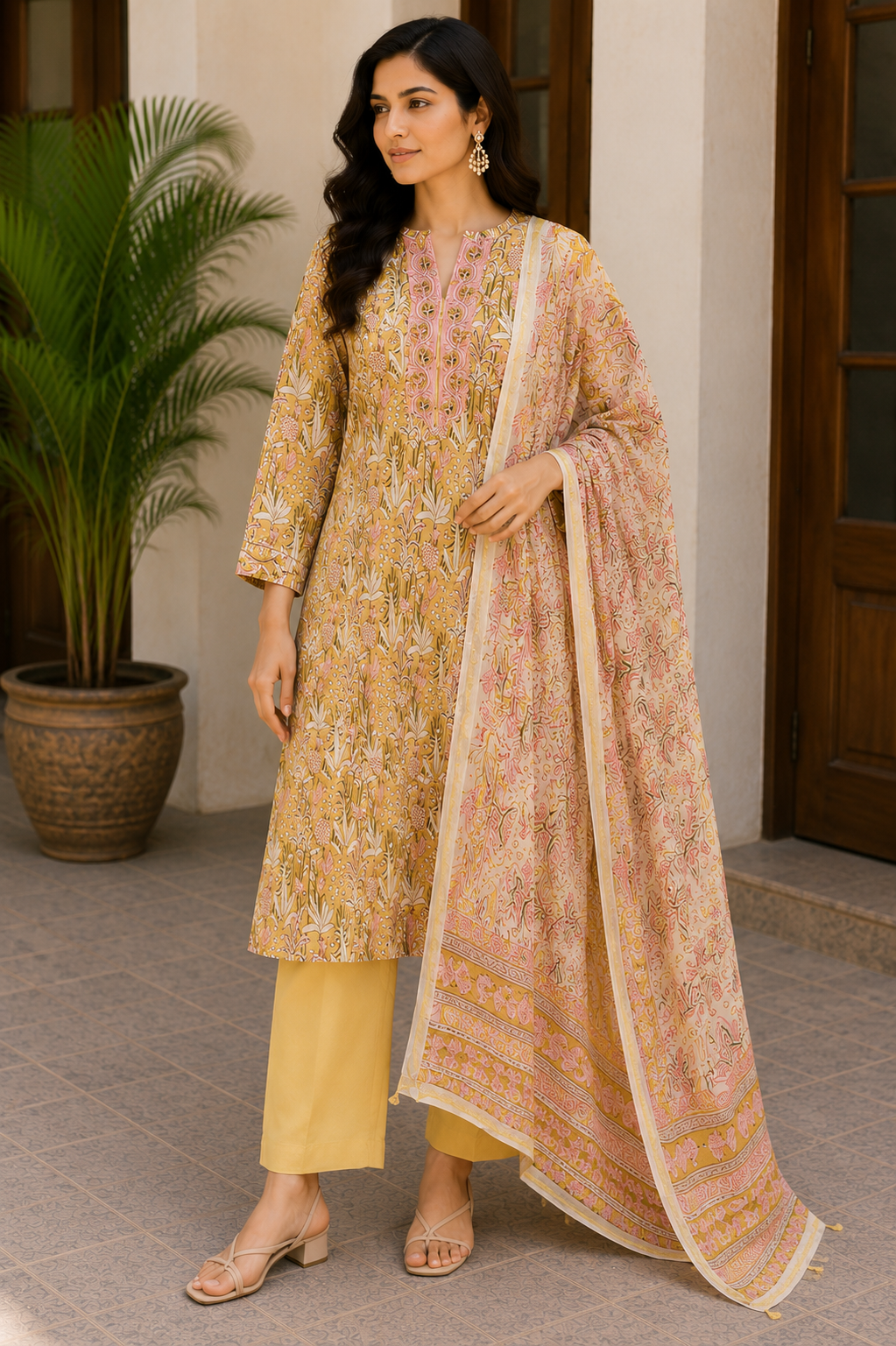 🌻 Gulbahar 3-Piece Stitched Suit 💐