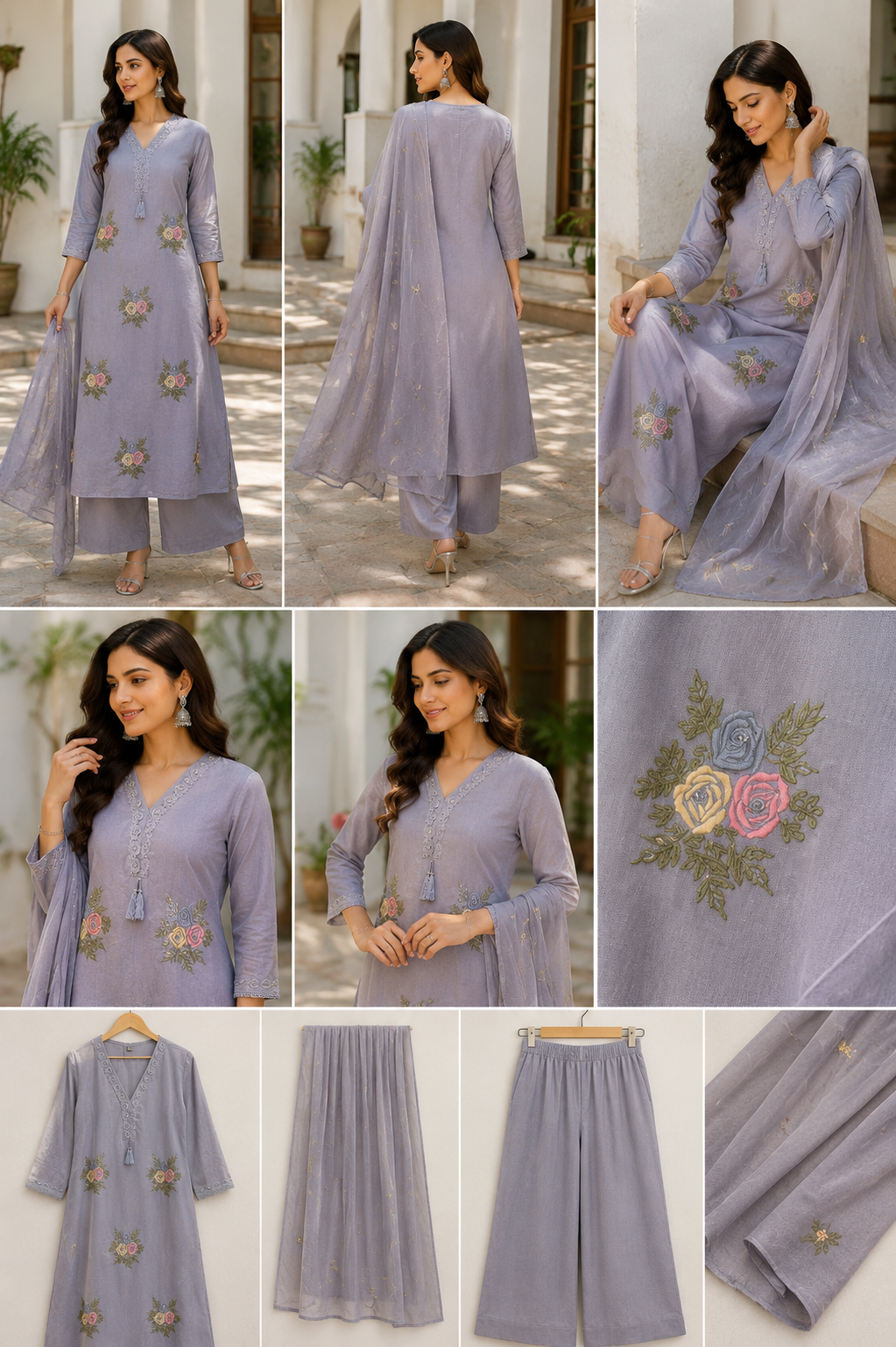 Falak 3-Piece Stitched Suit 🌺