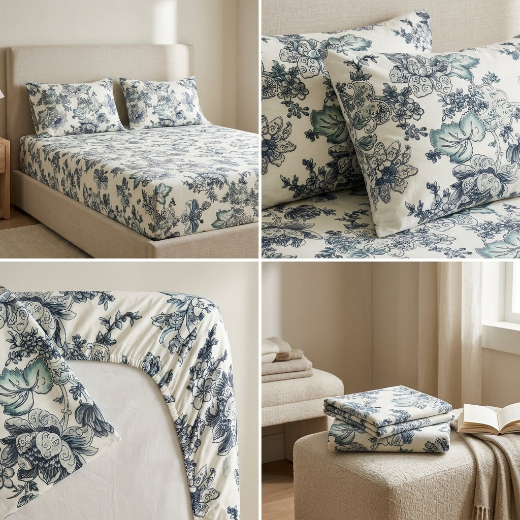 Fitted Bedsheets Pure Cotton 108 BY 108 Inch