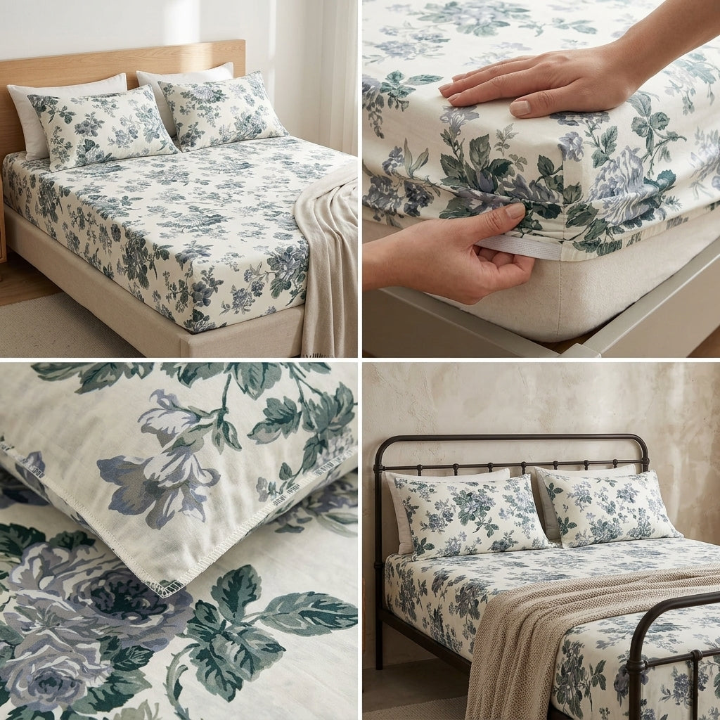 Fitted Bedsheets Pure Cotton 108 BY 108 Inch