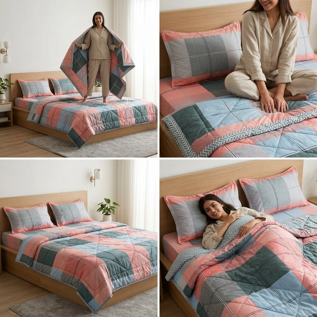 4 Piece Comforter Set – King Size 🛏️✨