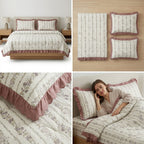 Floral Lace Comforter Set – 4 Piece Collection