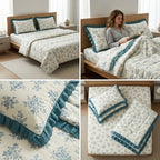 Floral Lace Comforter Set – 4 Piece Collection