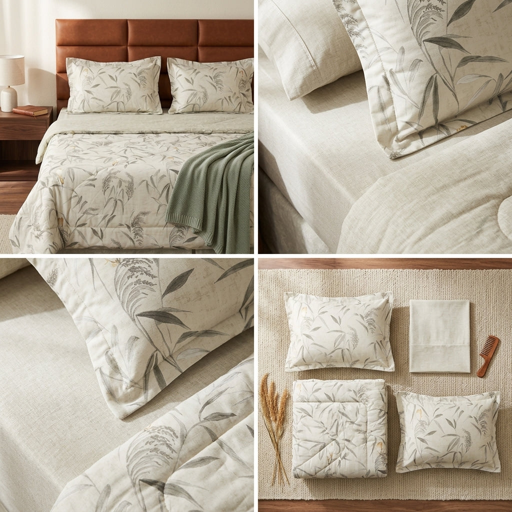 Premium English Garden Print King Size Comforter Set | 4 Pieces