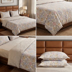 Premium English Garden Print King Size Comforter Set | 4 Pieces