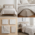 4 Pcs Premium Rib Cotton Comforter Set - King Size