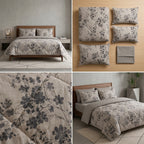4 Pcs Premium Rib Cotton Comforter Set - King Size
