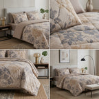 4 Pcs Premium Rib Cotton Comforter Set - King Size