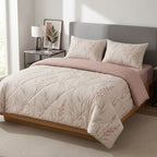 4 Pcs Premium Rib Cotton Comforter Set - King Size