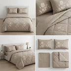 4 Pcs Premium Rib Cotton Comforter Set - King Size
