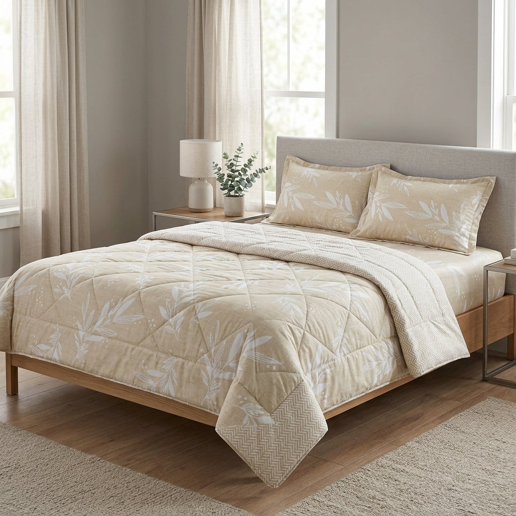 Premium 4-Piece King Size Suti Cotton Comforter Set