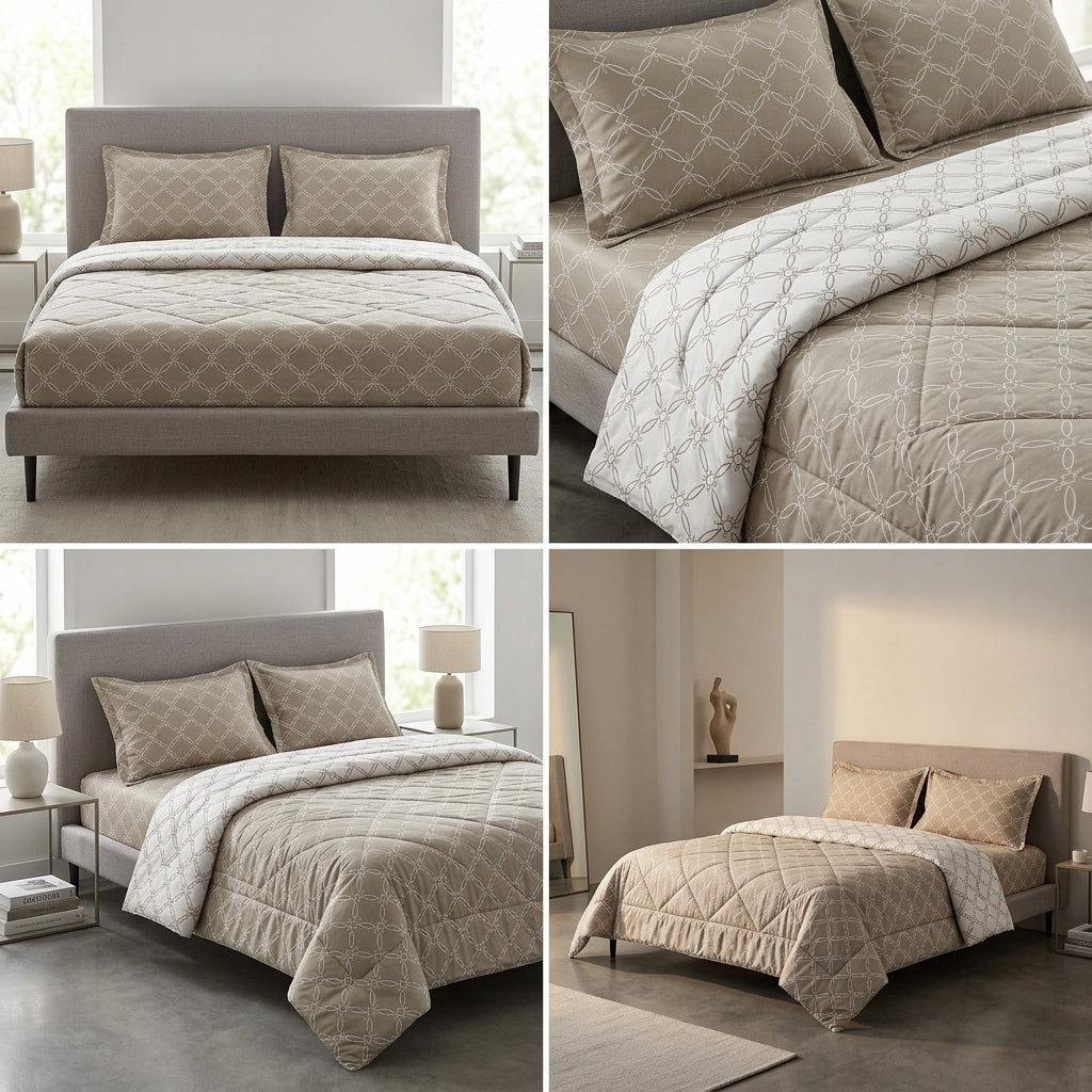 Premium 4-Piece King Size Suti Cotton Comforter Set