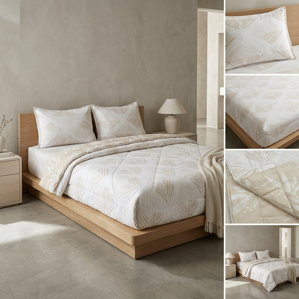 Premium 4-Piece King Size Suti Cotton Comforter Set