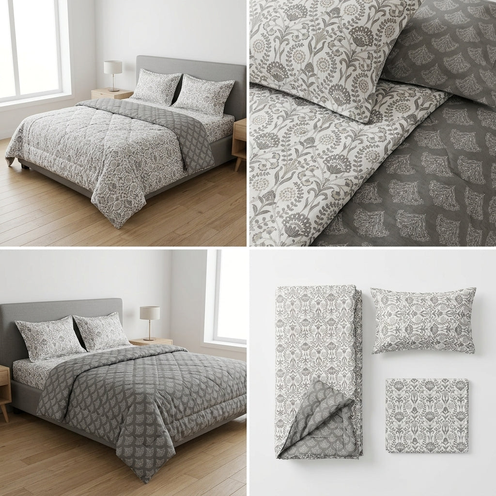 Premium 4-Piece King Size Suti Cotton Comforter Set