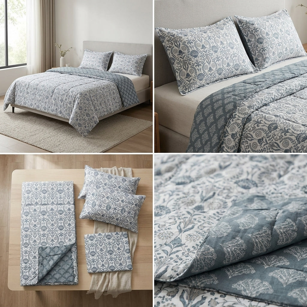 Premium 4-Piece King Size Suti Cotton Comforter Set