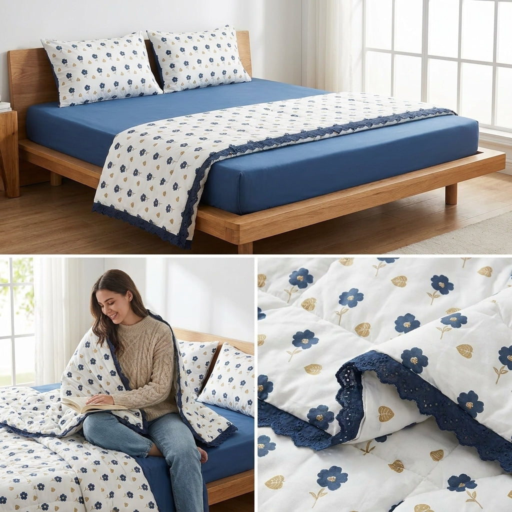✨ Lace 4 Piece Comforter Set – Elegant Comfort for Everyday Luxury ✨