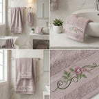 Embroidered Towel Set – 4 Piece Collection