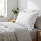 Luxury Embroidered Frill Pillow Cover Pair – Premium Floral Collection