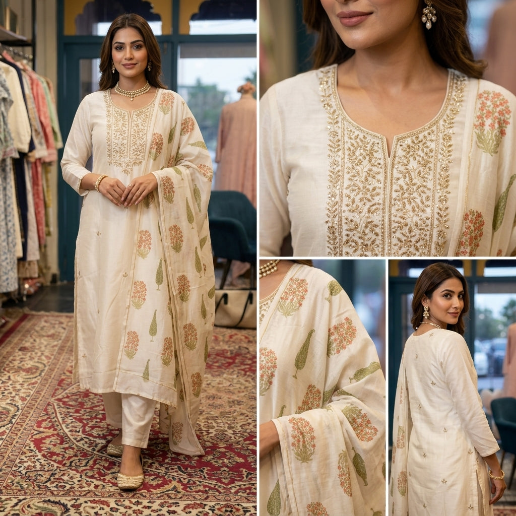 Chandani Bagh Cotton Suit Set