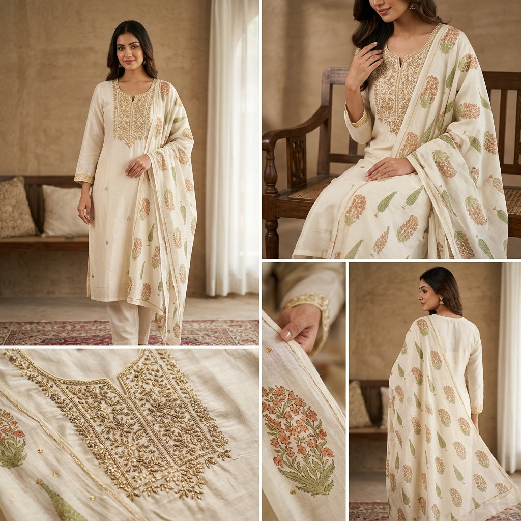 Chandani Bagh Cotton Suit Set