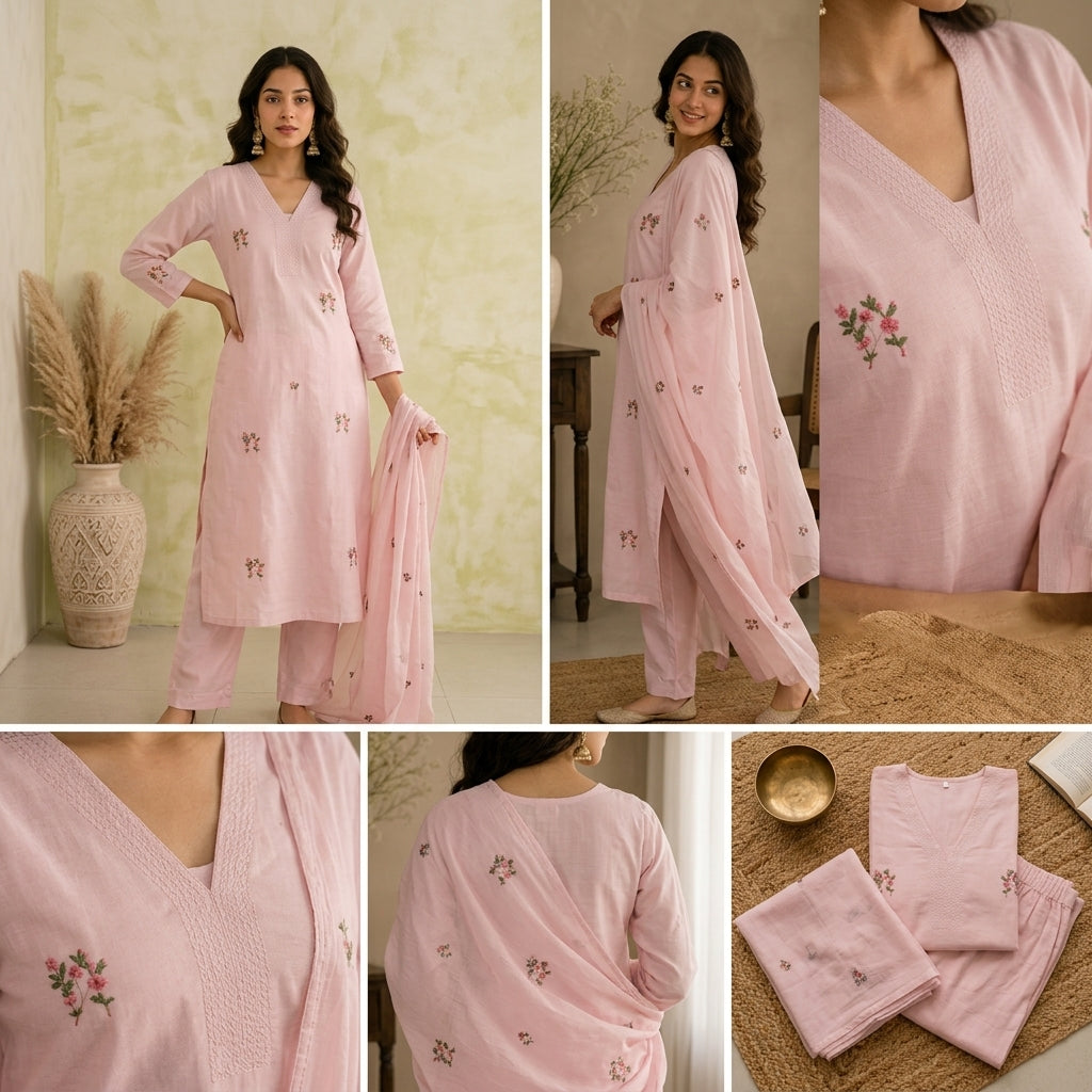 Gulabi 3-Piece Stitched Suit 🌸