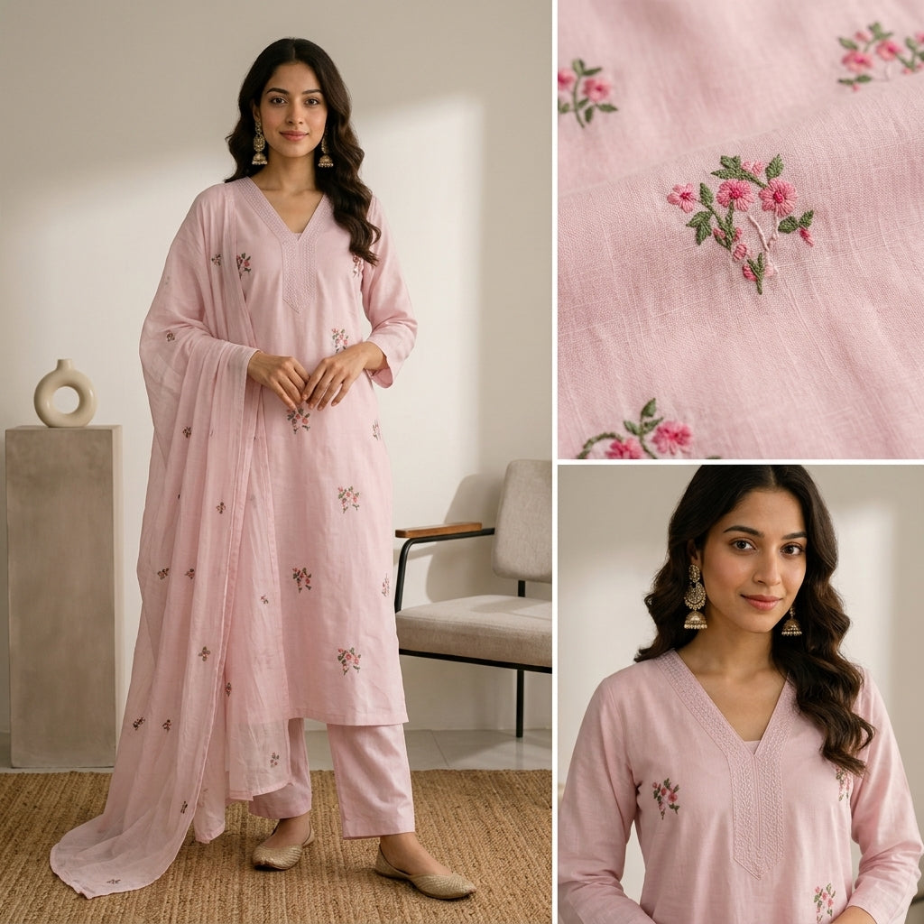 Gulabi 3-Piece Stitched Suit 🌸