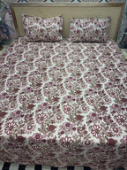 🛏️ Quilted King Size Bedcover – Super Soft Cotton (Reversible)