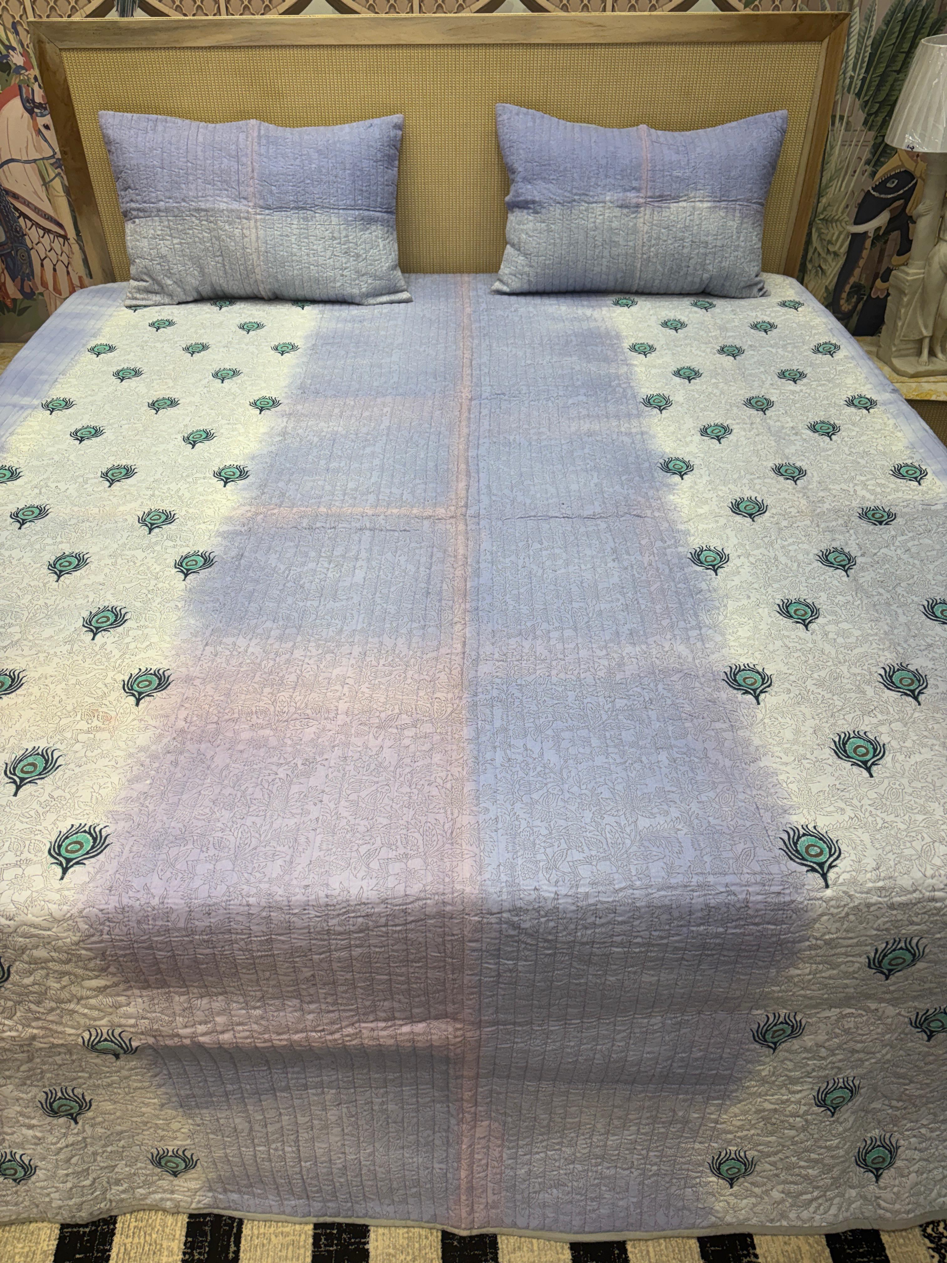 3-Piece Pure Mul Cotton King Size Bedcover Set