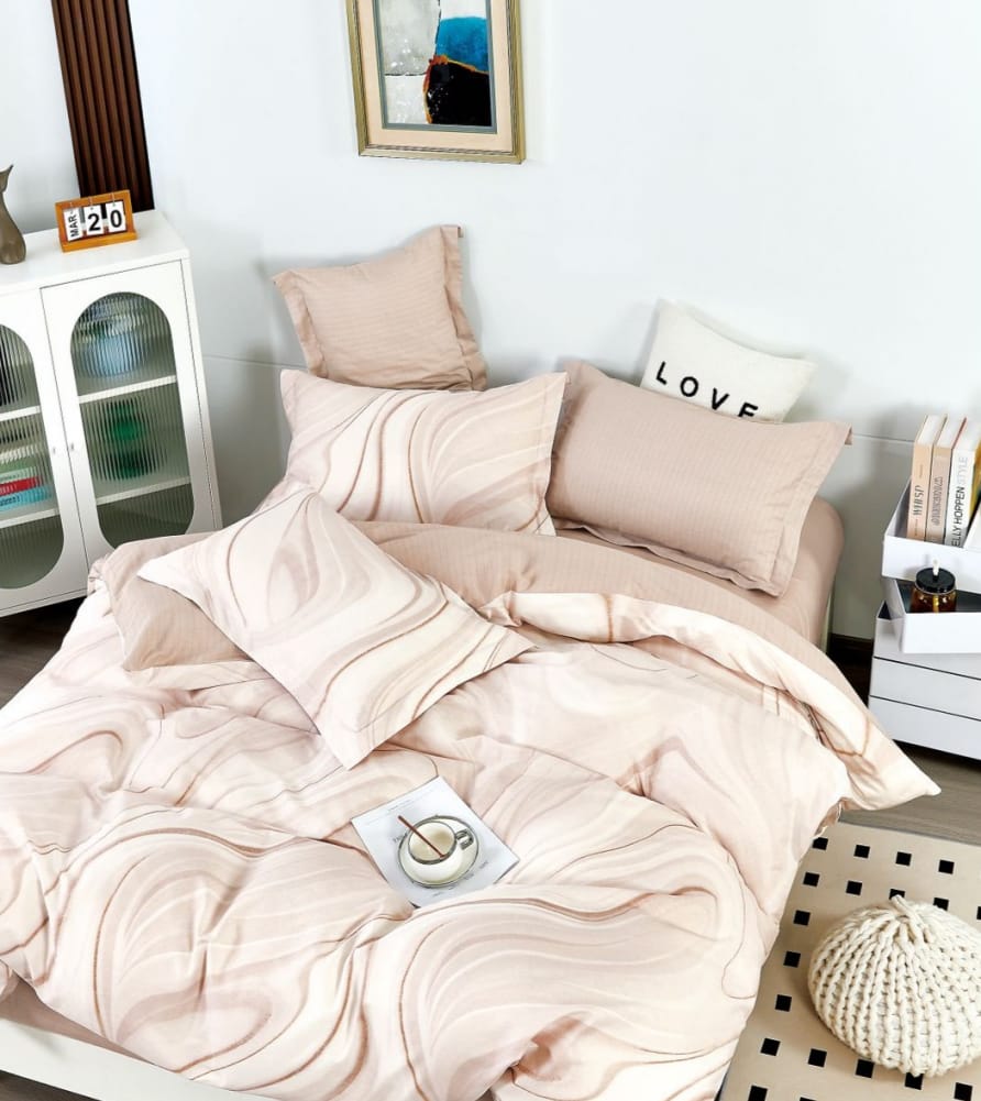 🛏️ King Size Muslin Cotton Bedsheet (108×108) – 100% Egyptian Cotton with 2 Pillow Covers