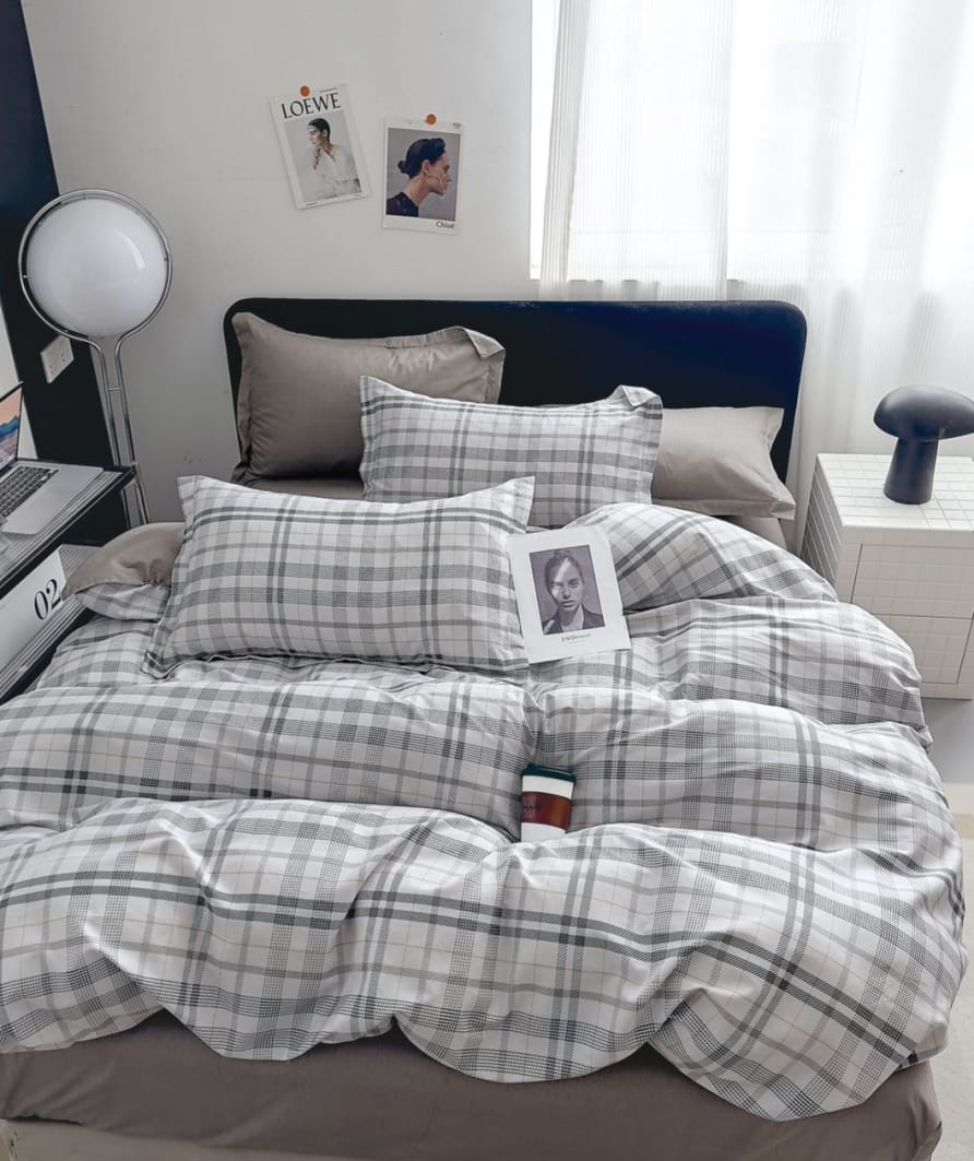 🛏️ King Size Muslin Cotton Bedsheet (108×108) – 100% Egyptian Cotton with 2 Pillow Covers