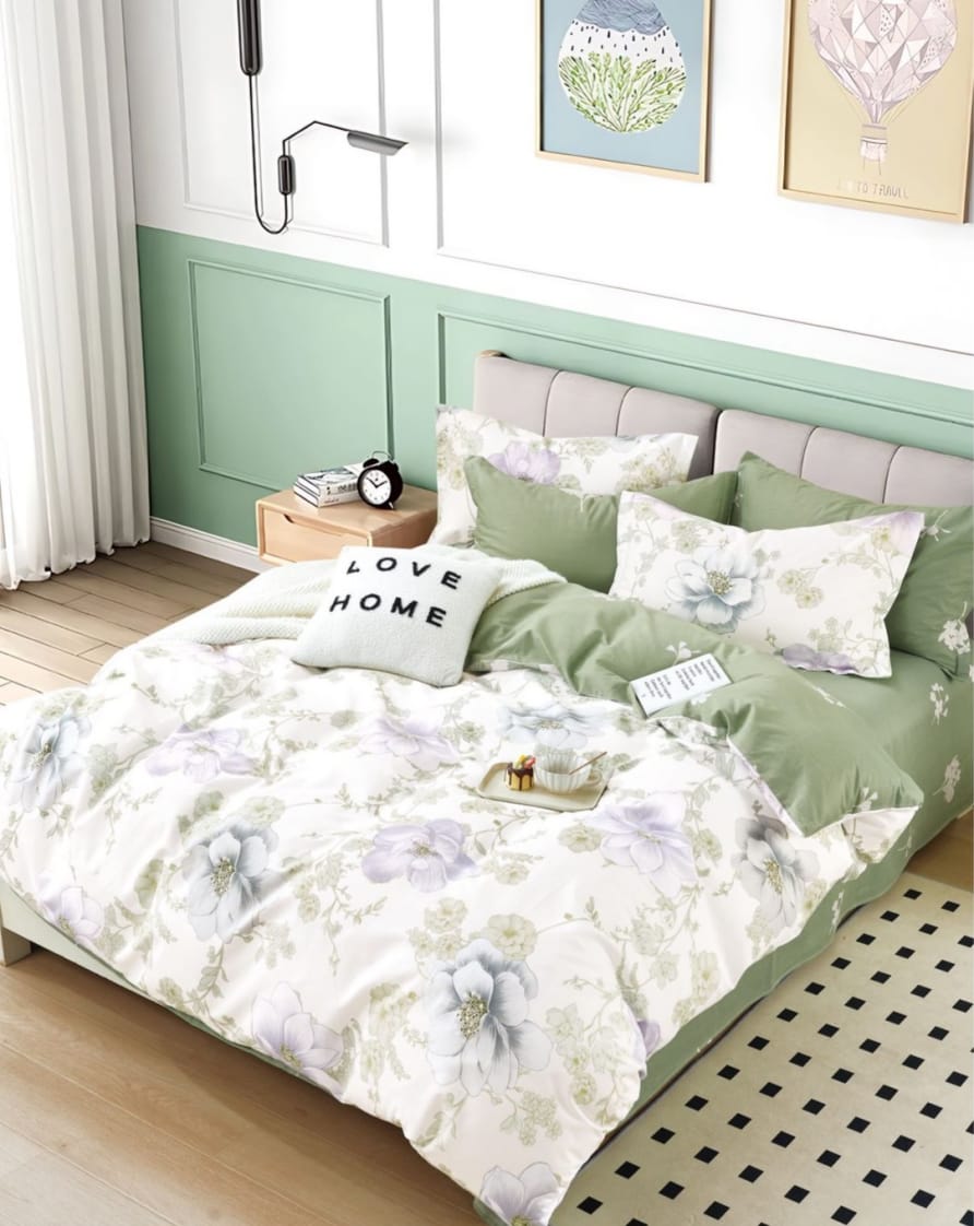 🛏️ King Size Muslin Cotton Bedsheet (108×108) – 100% Egyptian Cotton with 2 Pillow Covers