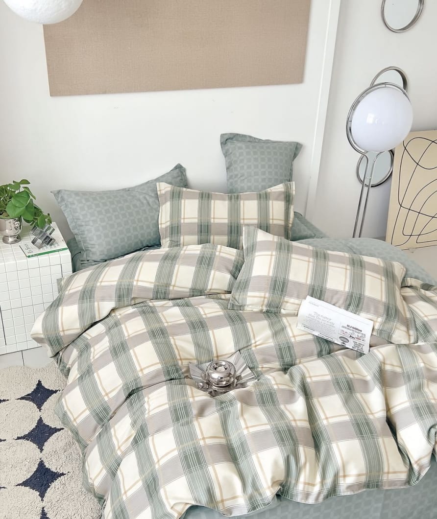 🛏️ King Size Muslin Cotton Bedsheet (108×108) – 100% Egyptian Cotton with 2 Pillow Covers