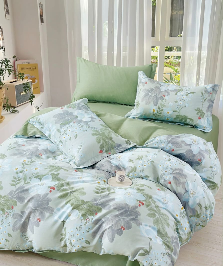 🛏️ King Size Muslin Cotton Bedsheet (108×108) – 100% Egyptian Cotton with 2 Pillow Covers