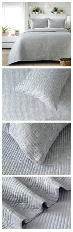 Victorian Quilted Bedcover Set – 3 Piece (King Size 100×108 Inches)