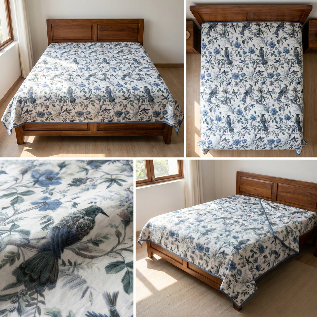 Mulmul Dohar – Pure Muslin Cotton Double Bed(300+ Thread Count)