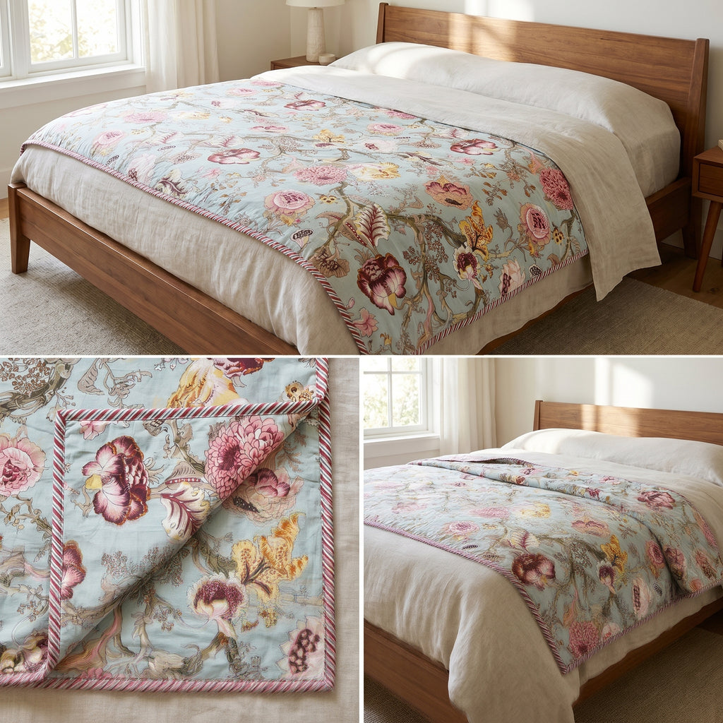 Mulmul Dohar – Pure Muslin Cotton Double Bed(300+ Thread Count)