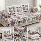 🌸 Elegant Floral Diwan Set – 8 Piece Collection